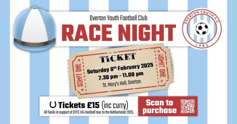 Overton Youth FC Set to Host Thrilling Fundraising Race Night